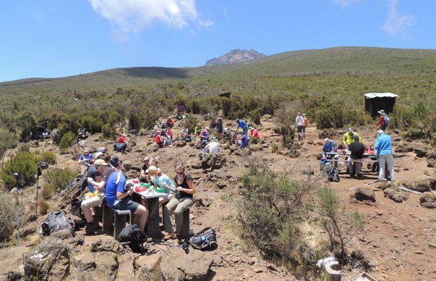 Kamperen Kilimanjaro Umbwe route Afrika Tanzania